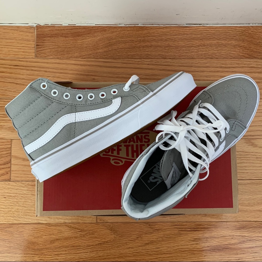Vans SK8-Hi Slim Drizzle/True White Sneakers NWT